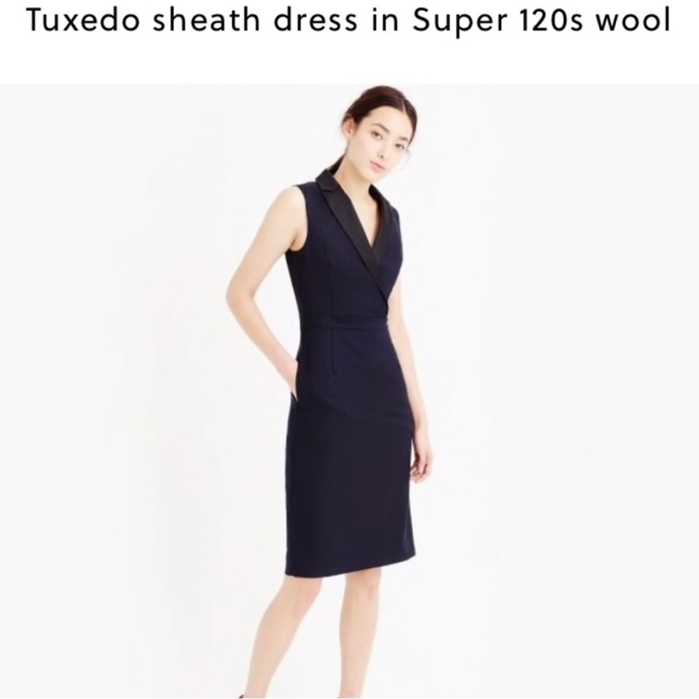 J. crew Tuxedo sheath dress in Super 120s wool